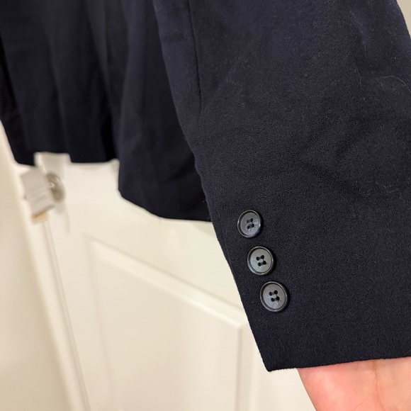 Vintage Evan Picone Women's Black Suit Jacket-Blazer 100% New Wool Size 14 90’s - Picture 7 of 10